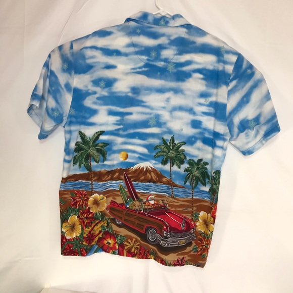 Christmas Kalaheo Men’s Hawaiian Shirt Medium - Picture 7 of 7